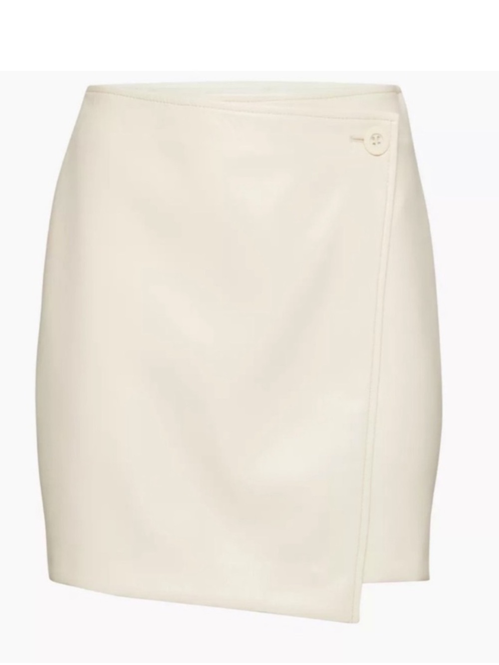 Babaton Cream Mini Wrap Skirt